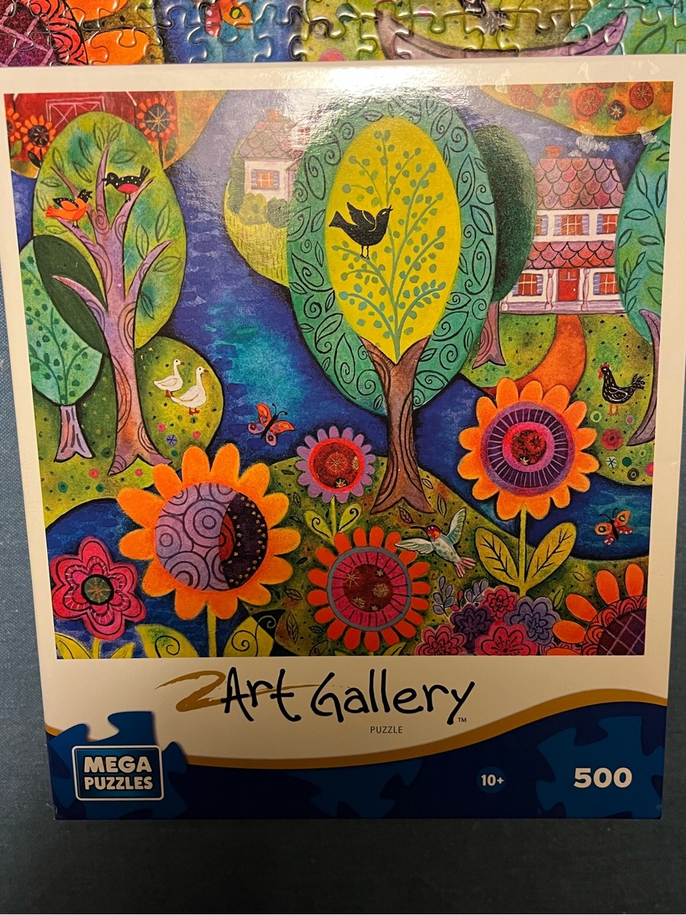 Z Art Gallery mega puzzles jigsaw 500 piece trees birds flowers